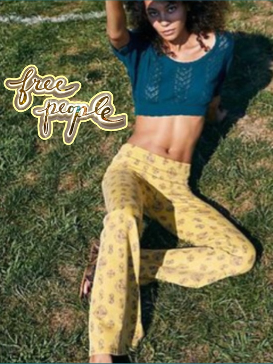 Free People Denim - 🆕 Free People Printed Penny Pull-On Flare Jeans 27